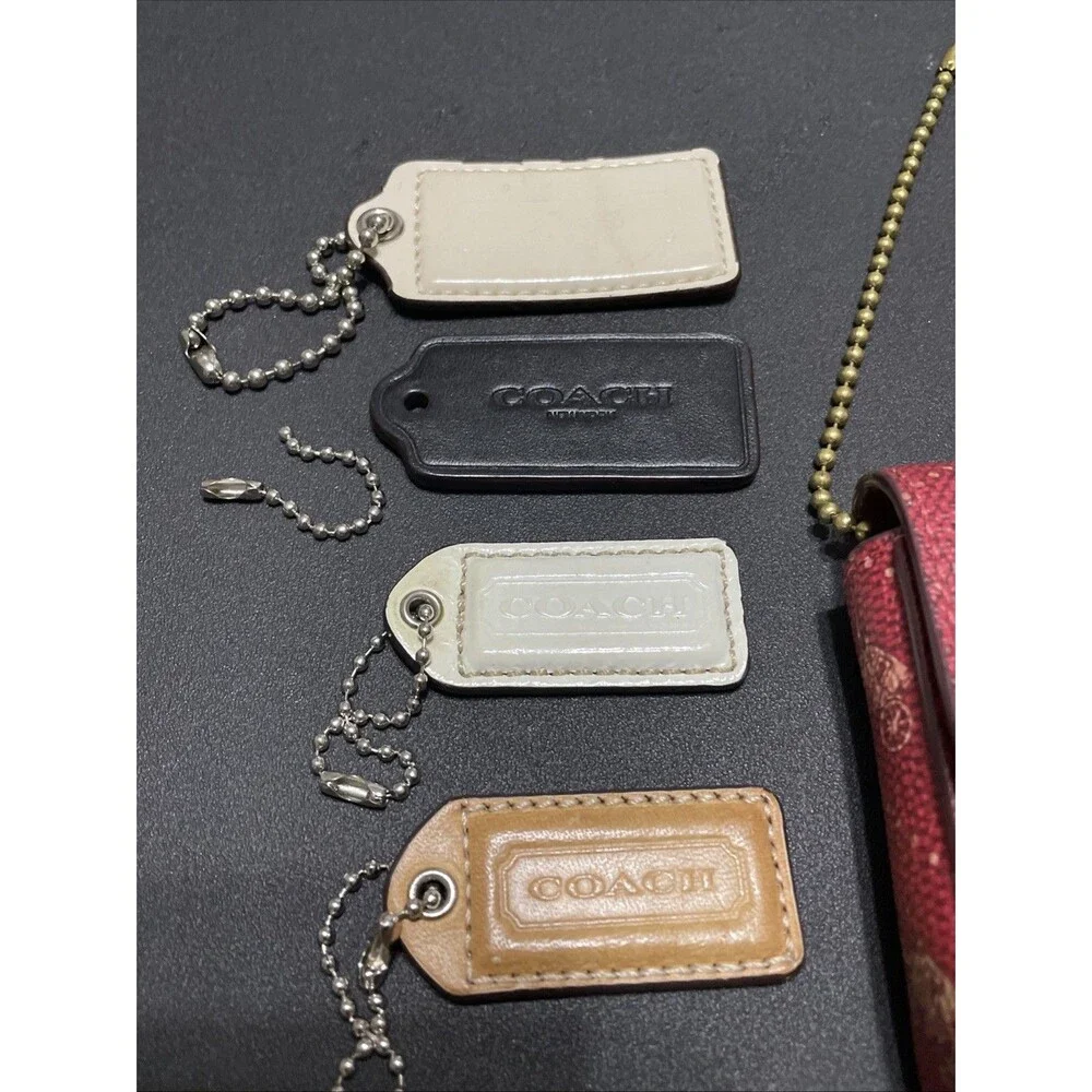 COACH hang tag bag charm Accessory Lot Of 9 Flaws READ Y2K